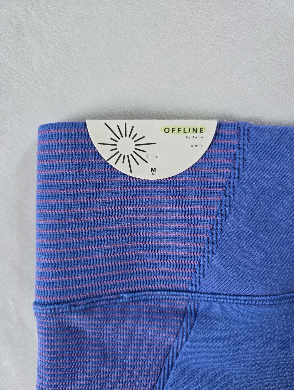 Aerie Offline▪️Seamless 7/8 High Rise Two Tone Ribbed Leggings - Picture 6 of 9